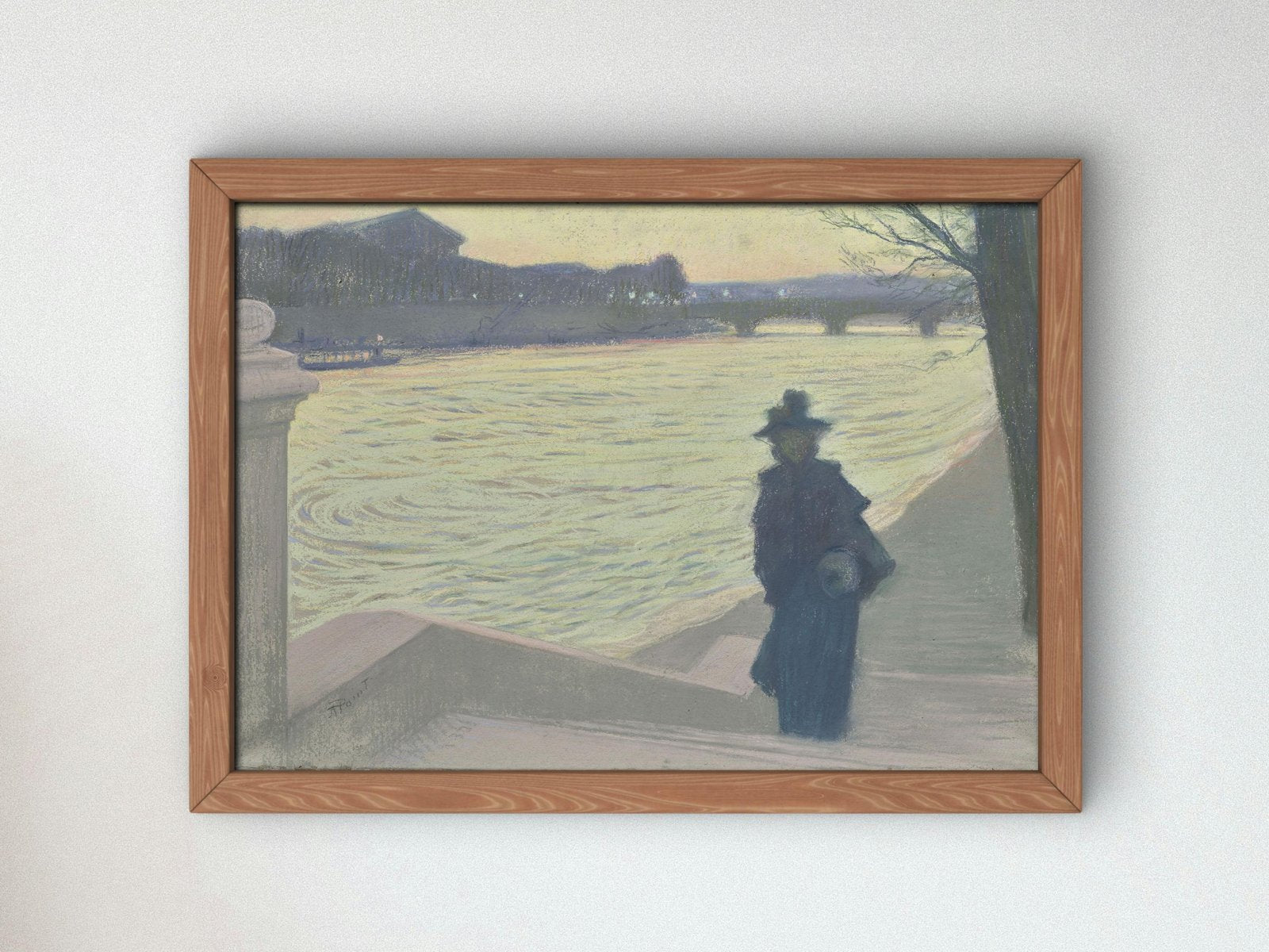 Quais de Seine en nocturne by Armand Point, 1890, Art Nouveau and Belle Époque, fine art print