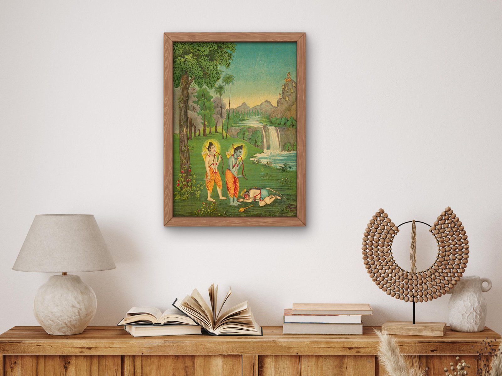 Rama Lakshmana and Hanuman by Unknown Indian Artist, 1913, Mythology and Allegory, fine art print