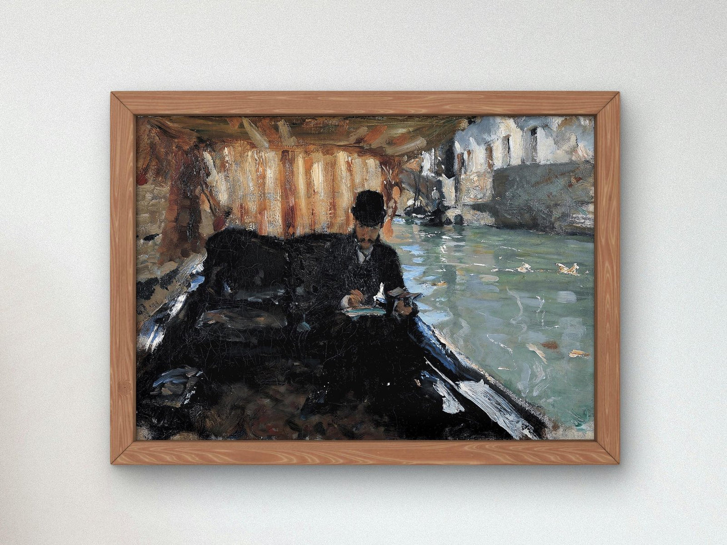 Ramon Subercaseaux in a Gondola by John Singer Sargent, 1880, Realism and Naturalism, fine art print