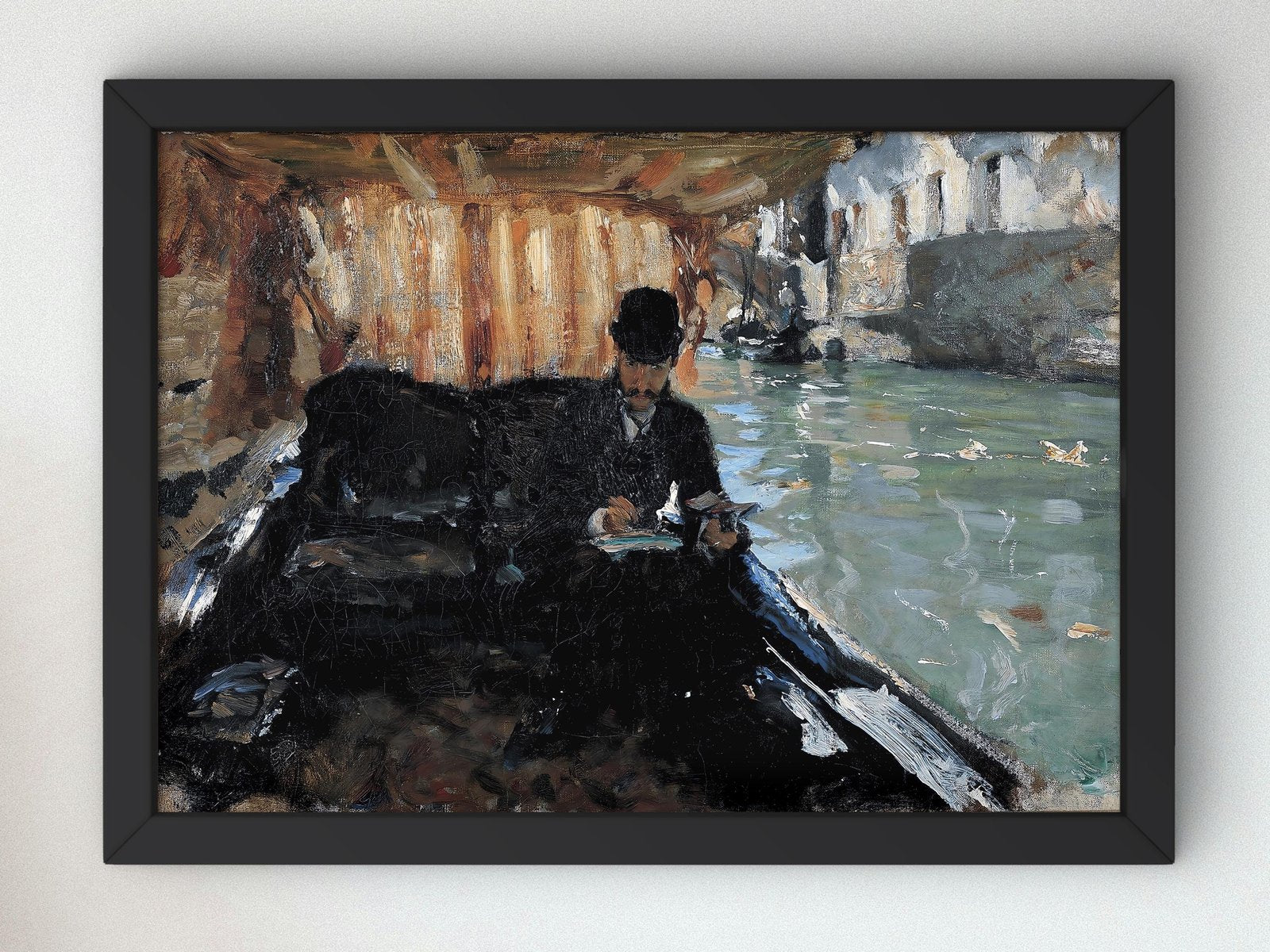 Ramon Subercaseaux in a Gondola by John Singer Sargent, 1880, Realism and Naturalism, fine art print
