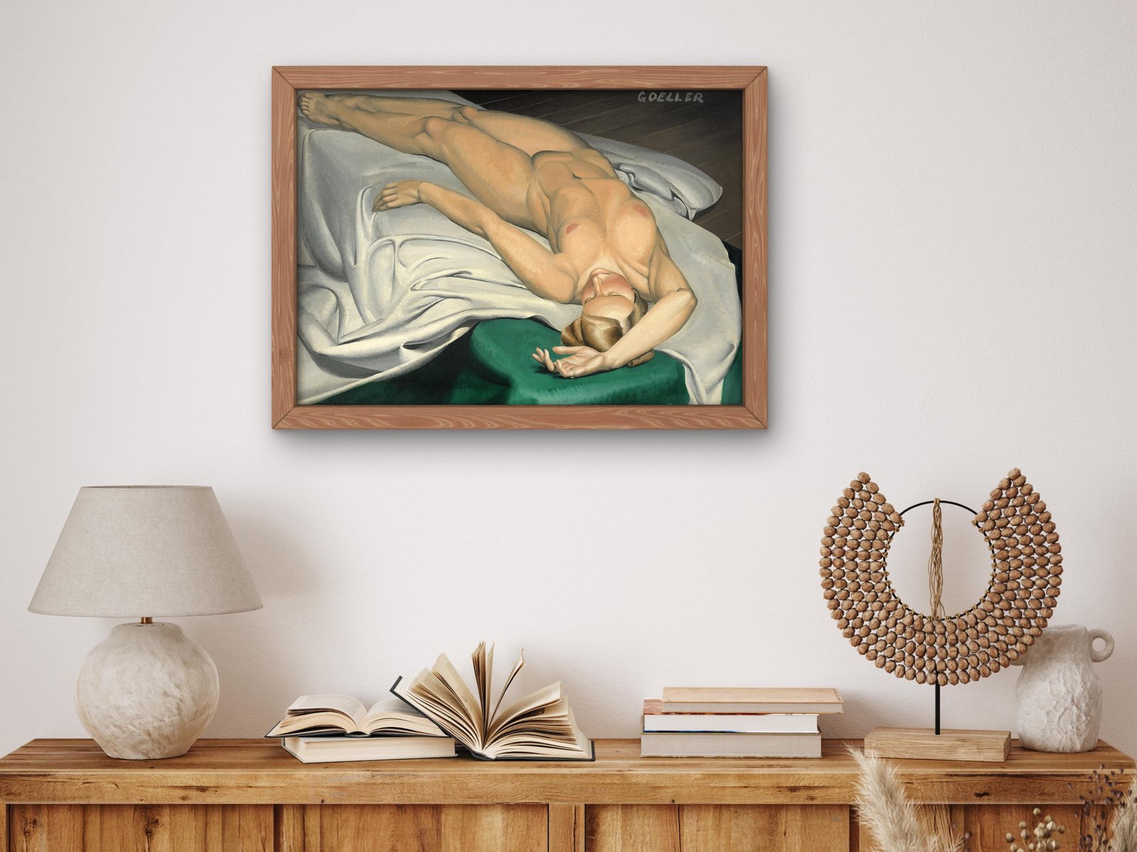 Reclining Nude by Charles Goeller, 1929, Art Deco and American Modernism, fine art print