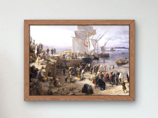 Recruiting of Turkish Soldiers in Palestine by Gustave Bauernfeind, 1888, Orientalism and Exoticism, fine art print