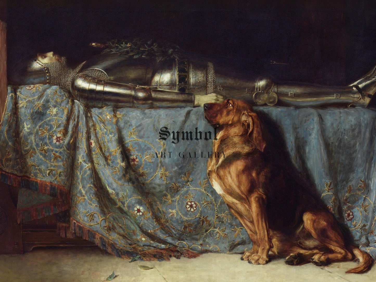 Requiescat by Briton Rivière, 1888, Pre-Raphaelites and Symbolism, fine art print