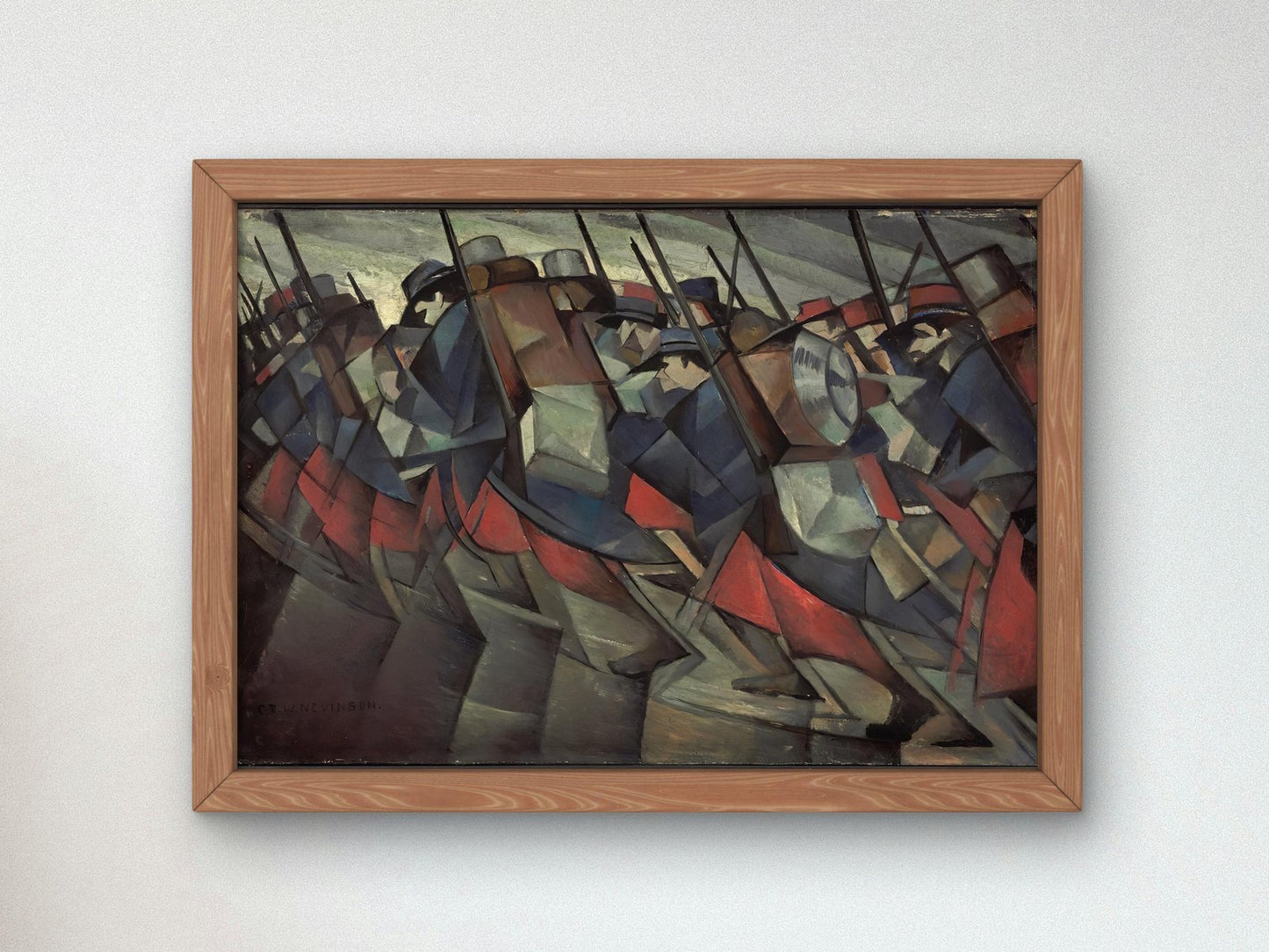Returning to the Trenches by C.R.W. Nevinson, 1914, Futurism and Constructivism, fine art print