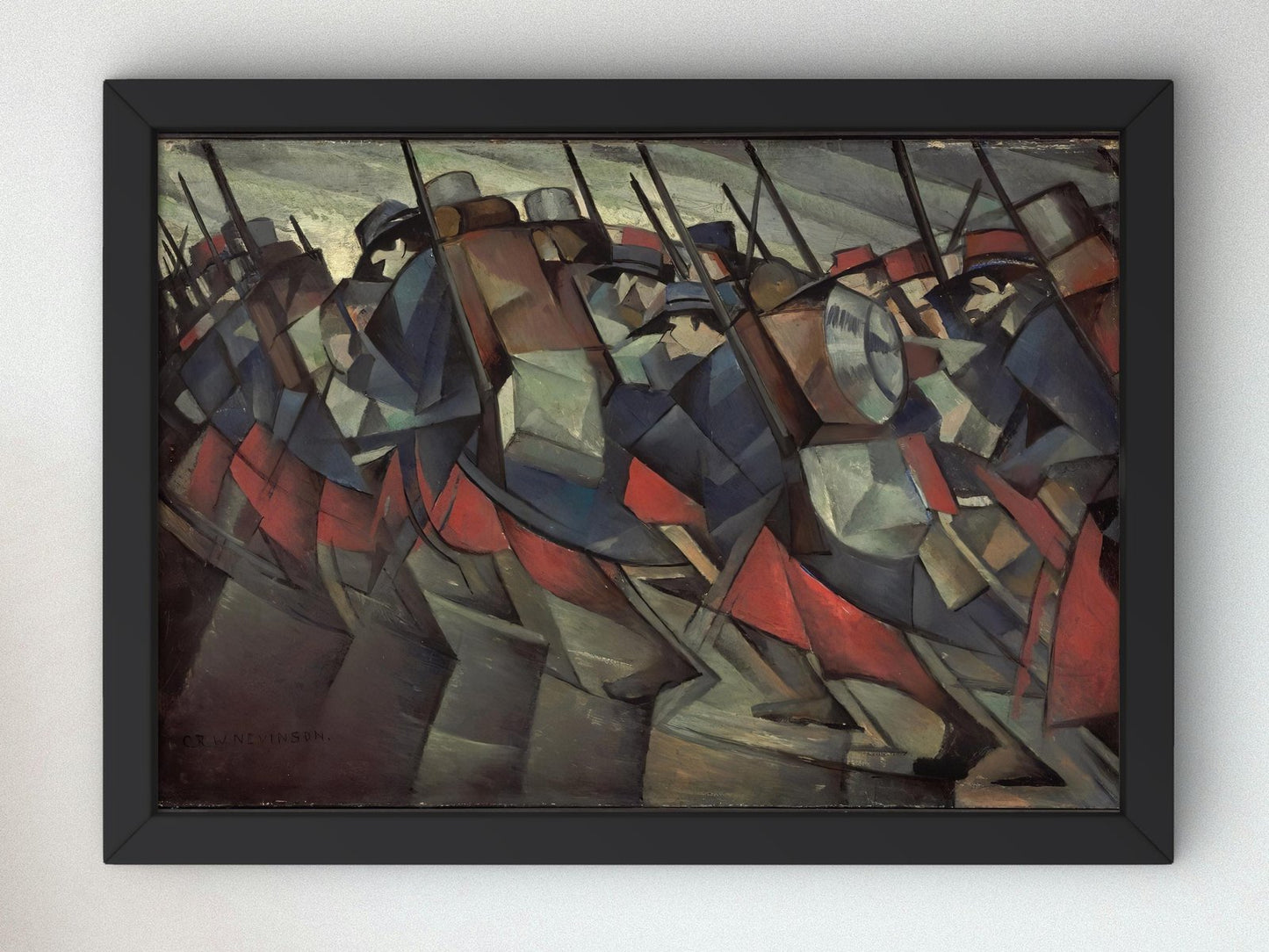 Returning to the Trenches by C.R.W. Nevinson, 1914, Futurism and Constructivism, fine art print