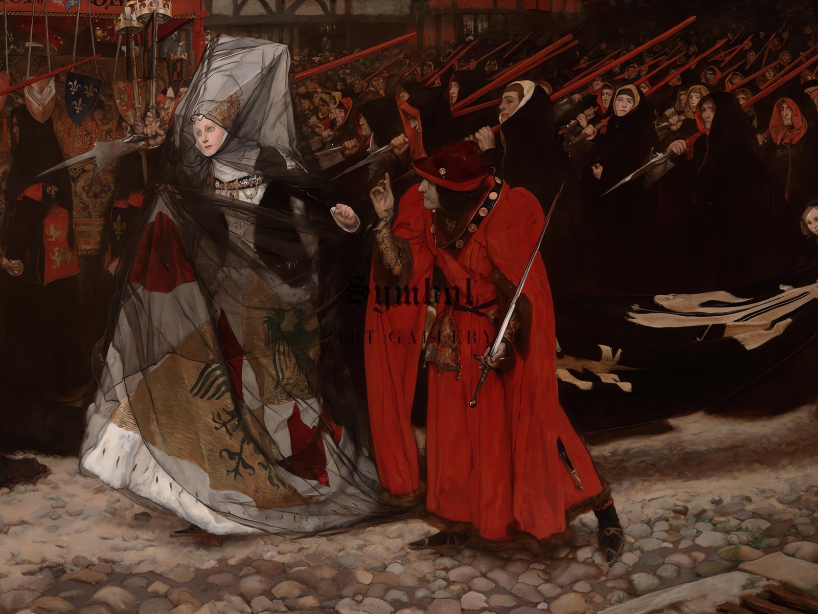 Richard Duc de Gloucester and Lady Anne by Edwin Austin Abbey, 1896, Pre-Raphaelites and Symbolism, fine art print