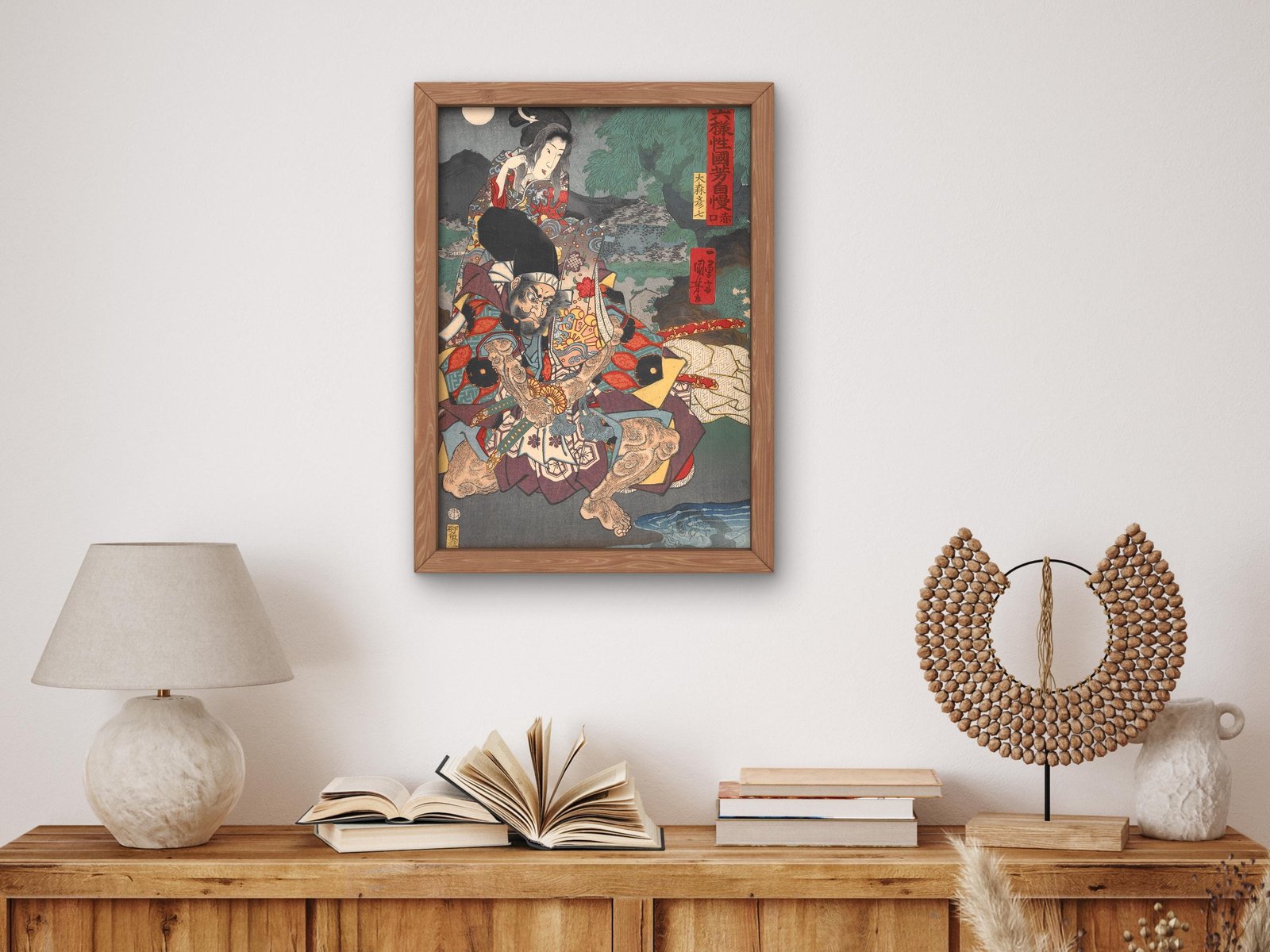 Rokuyosai Kuniyoshi jiman Shakku by Utagawa Kuniyoshi, 1860, Japanese Woodblock Prints, fine art print