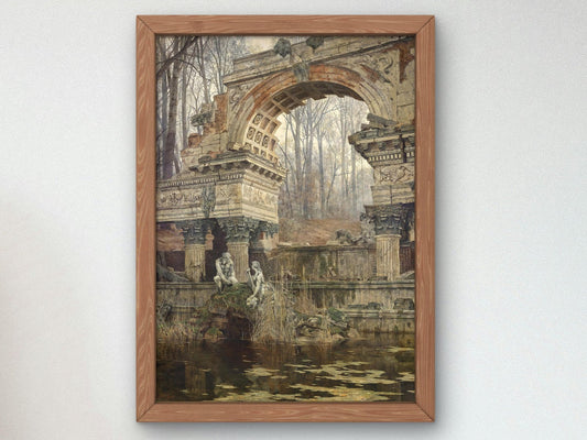 Roman Ruins at Schönbrunn by Carl Moll, 1892, Art Nouveau and Belle Époque, fine art print