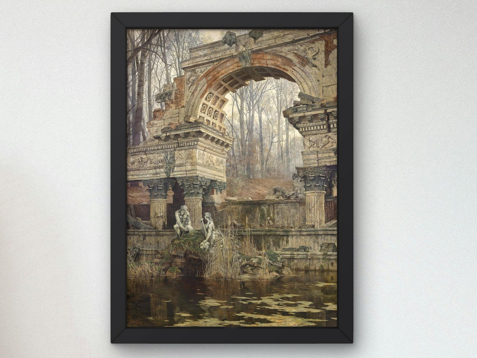 Roman Ruins at Schönbrunn by Carl Moll, 1892, Art Nouveau and Belle Époque, fine art print