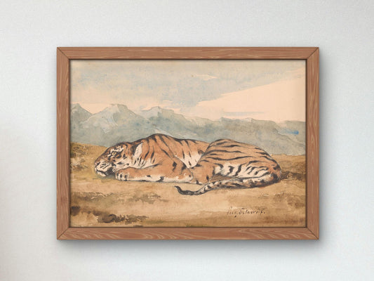 Royal Tiger by Eugène Delacroix, 1829, Romanticism, fine art print