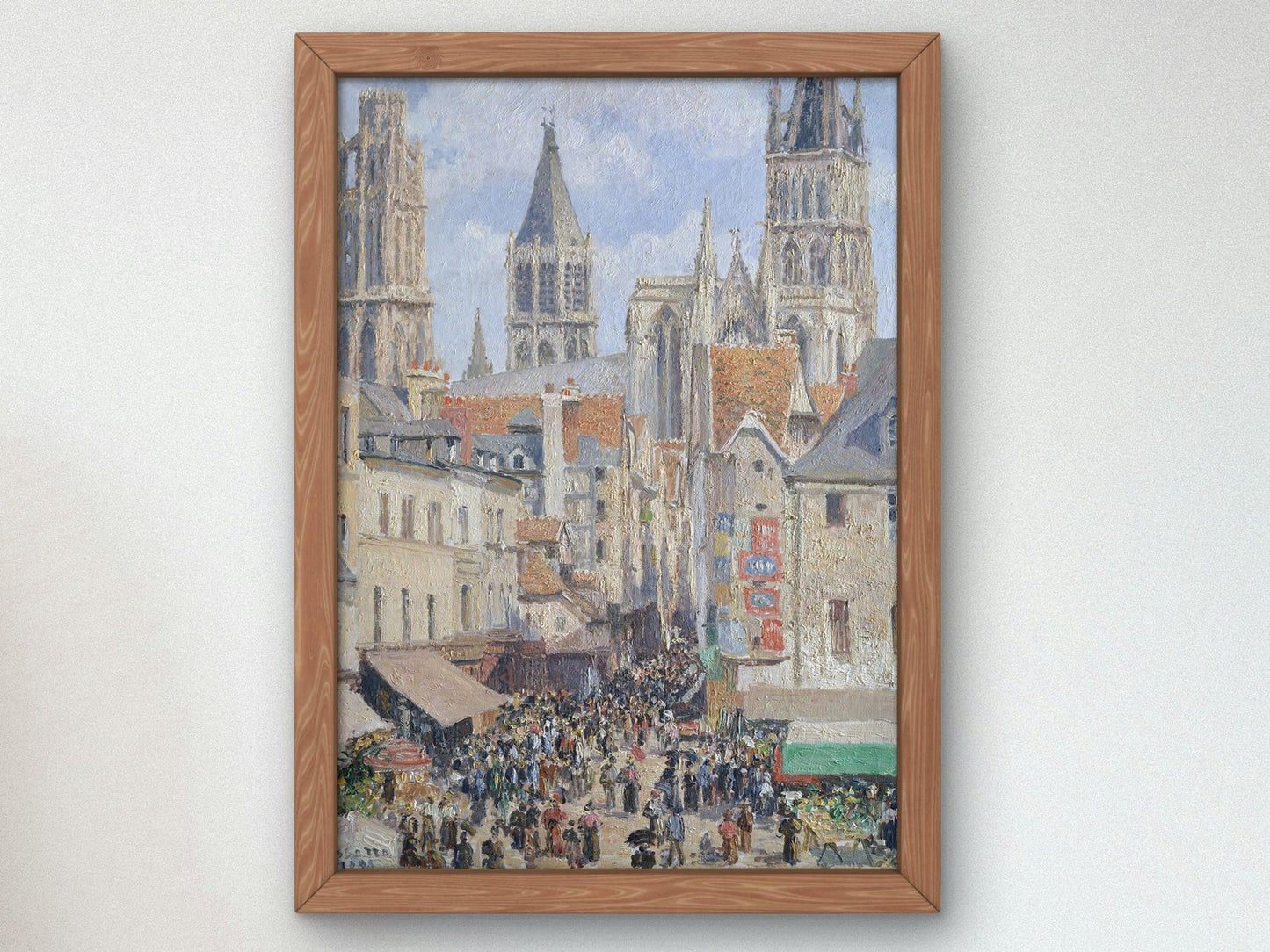 Rue de l'Epicerie, Rouen by Camille Pissarro, 1898, Impressionism, fine art print