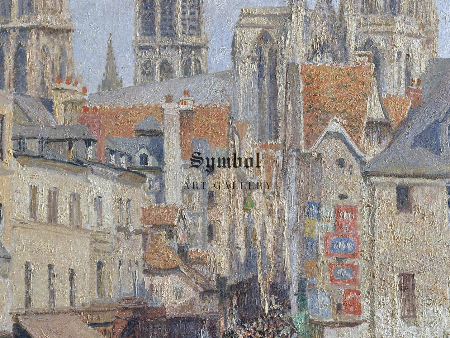 Rue de l'Epicerie, Rouen by Camille Pissarro, 1898, Impressionism, fine art print