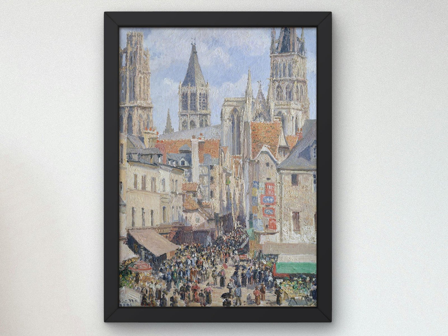 Rue de l'Epicerie, Rouen by Camille Pissarro, 1898, Impressionism, fine art print