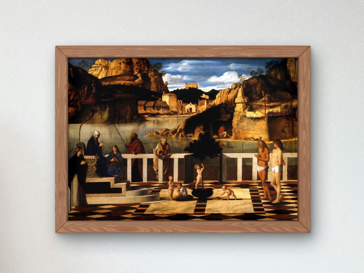 Sacred Allegory by Giovanni Bellini, 1490, Renaissance, fine art print