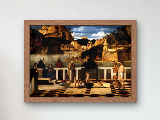 Sacred Allegory by Giovanni Bellini, 1490, Renaissance, fine art print