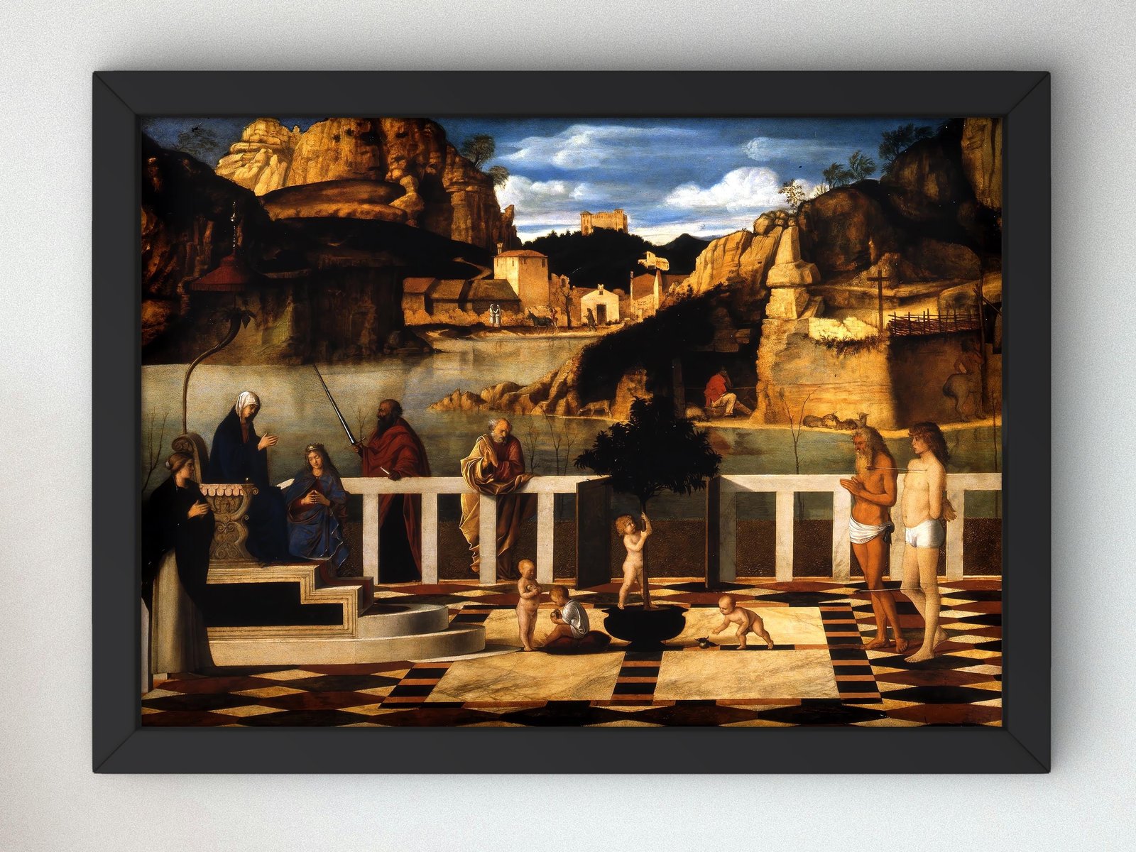 Sacred Allegory by Giovanni Bellini, 1490, Renaissance, fine art print