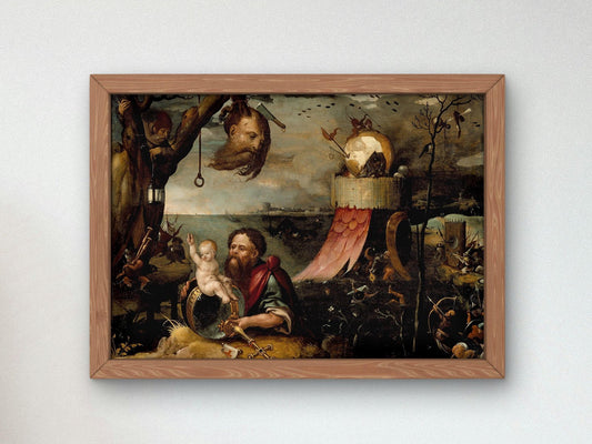 Saint Christopher and the Christ Child by Jan Mandyn, 1550, Northern Renaissance, fine art print