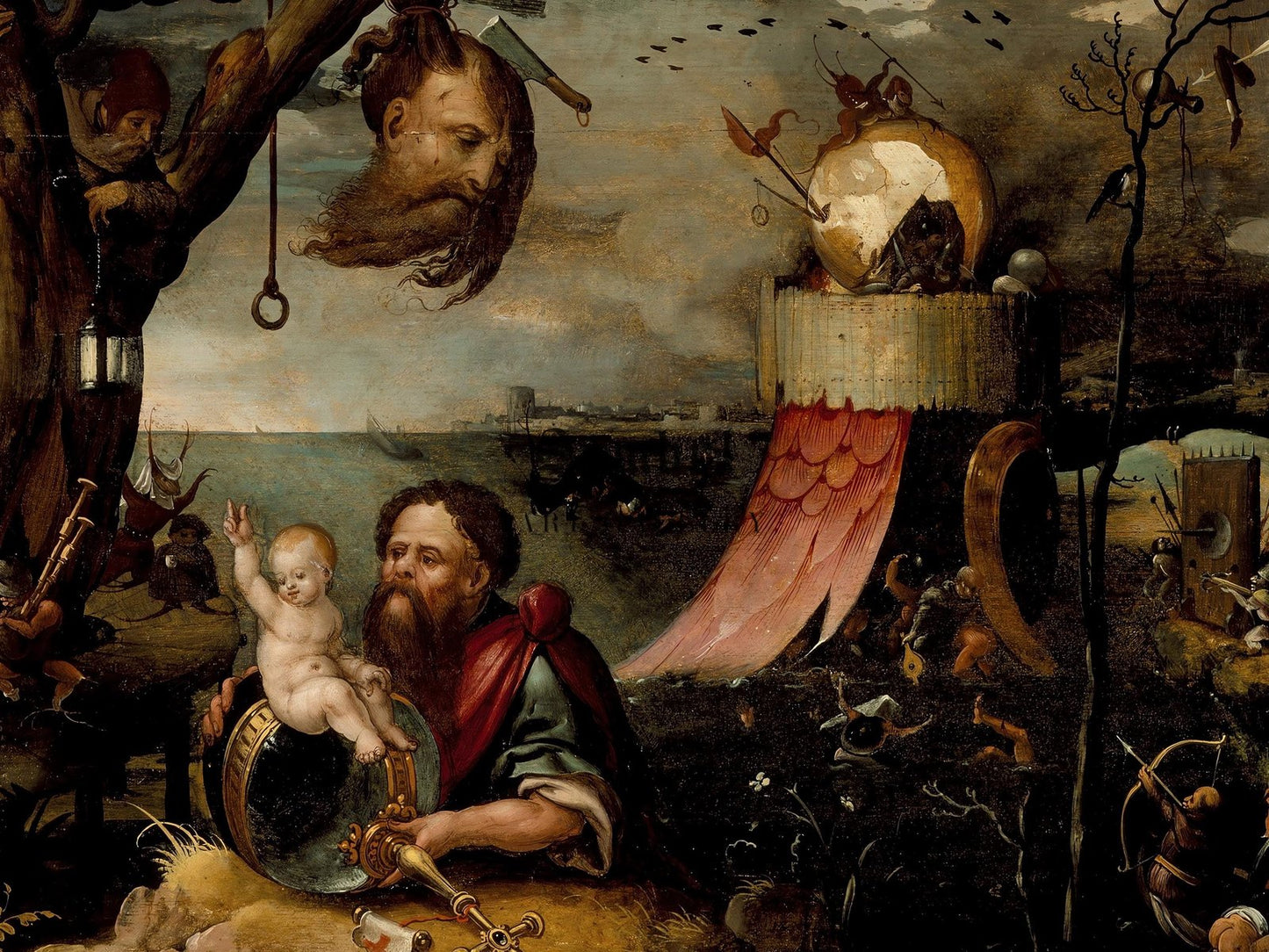 Saint Christopher and the Christ Child by Jan Mandyn, 1550, Northern Renaissance, fine art print