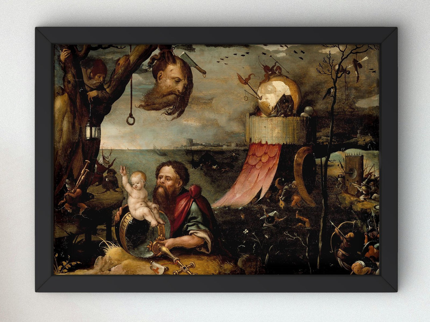 Saint Christopher and the Christ Child by Jan Mandyn, 1550, Northern Renaissance, fine art print