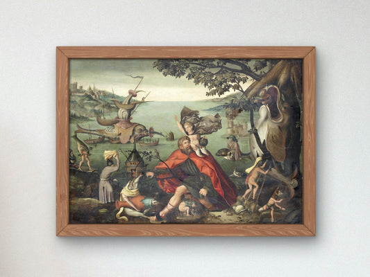 Saint Christopher by Pieter Huys, 1550, Renaissance, fine art print