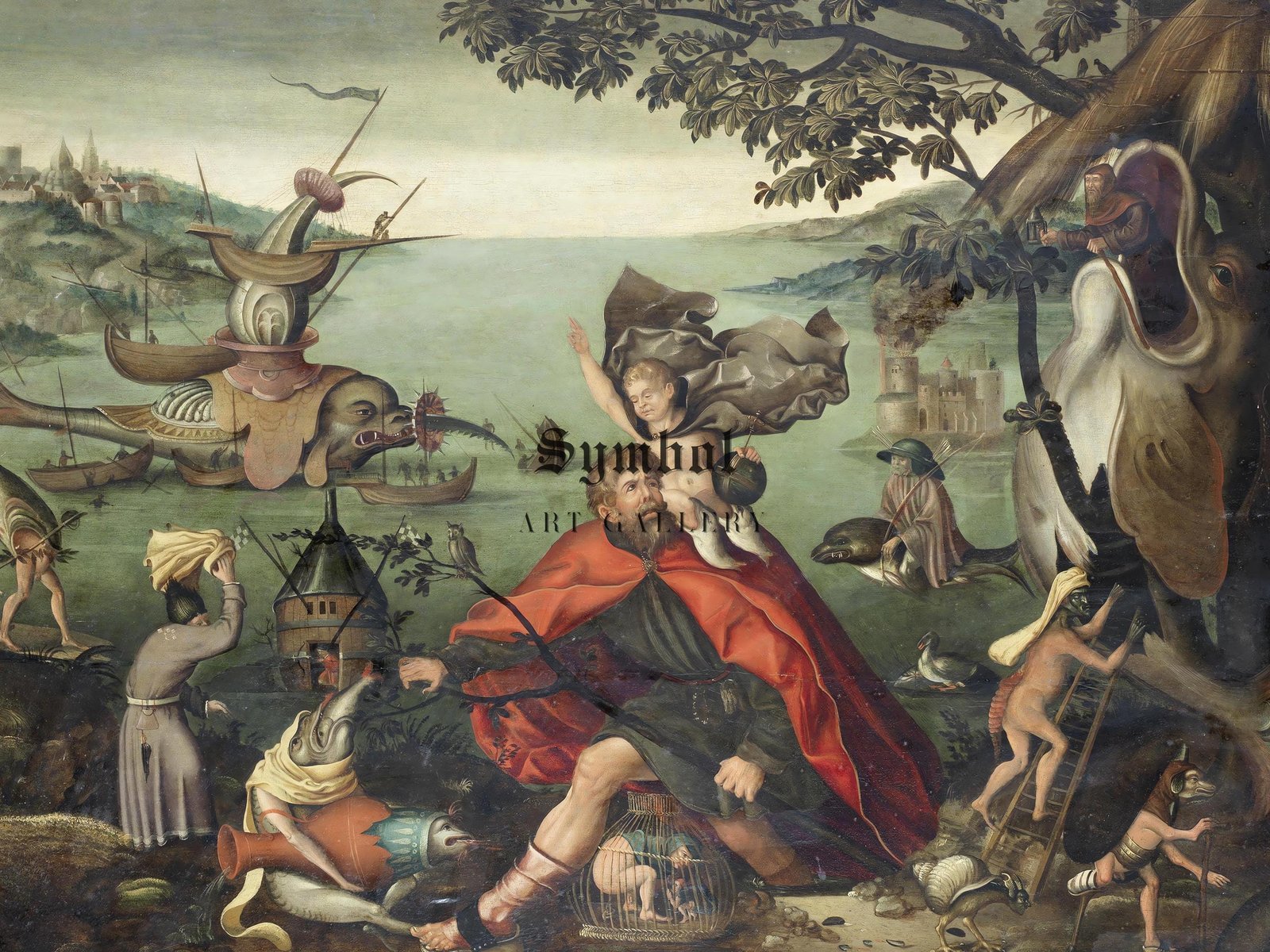 Saint Christopher by Pieter Huys, 1550, Renaissance, fine art print