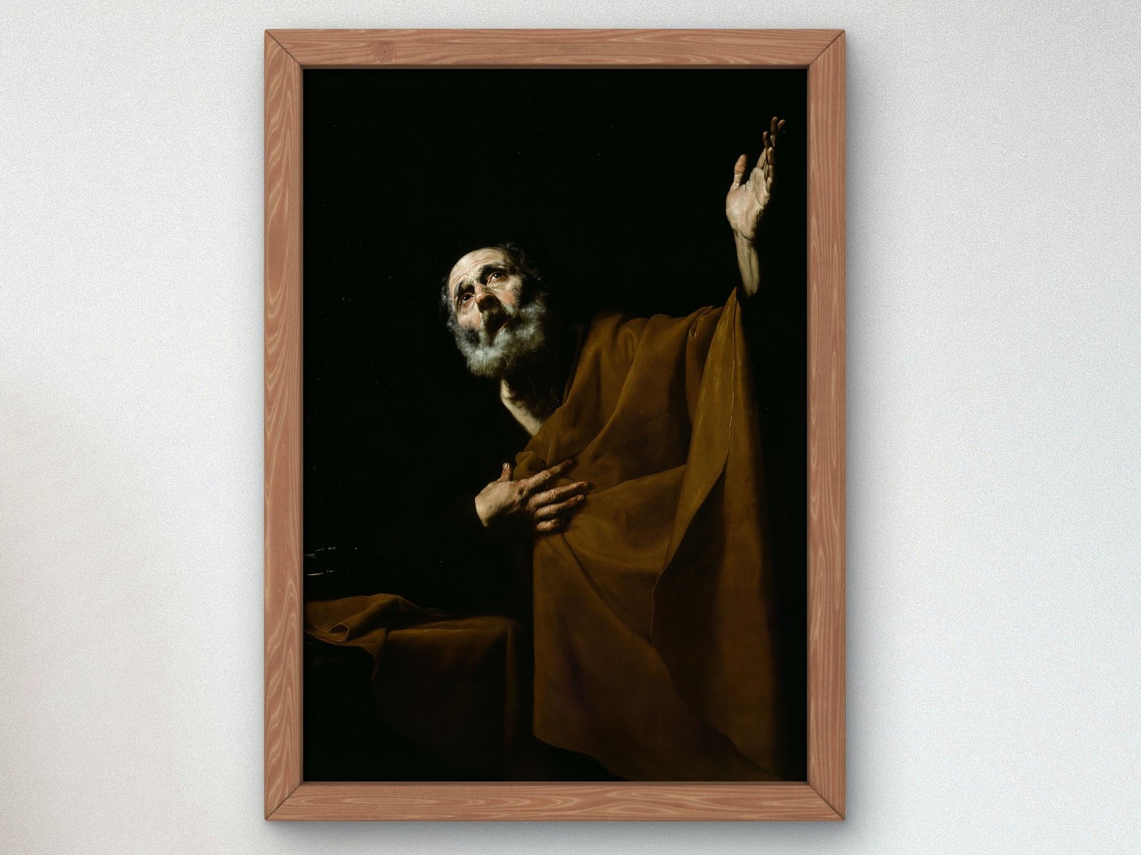 Saint Jerome in Penitence by El Greco, 1595, Baroque and Chiaroscuro fine art print