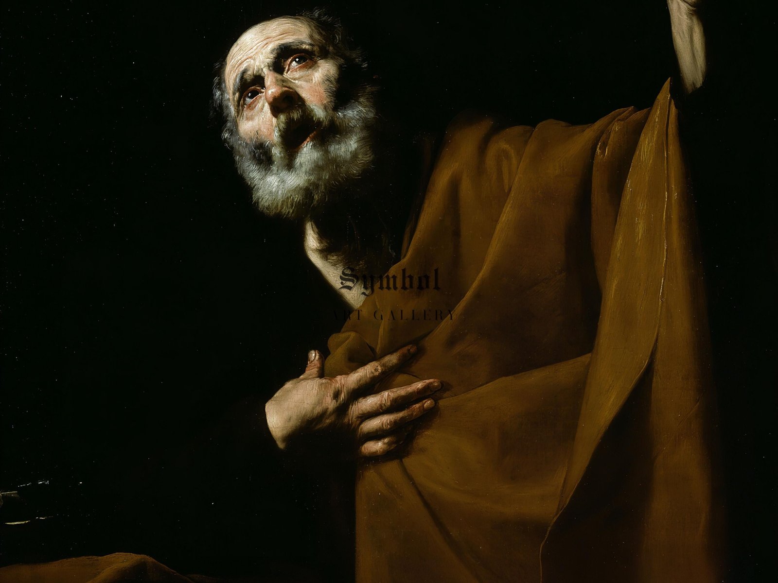Saint Jerome in Penitence by El Greco, 1595, Baroque and Chiaroscuro fine art print