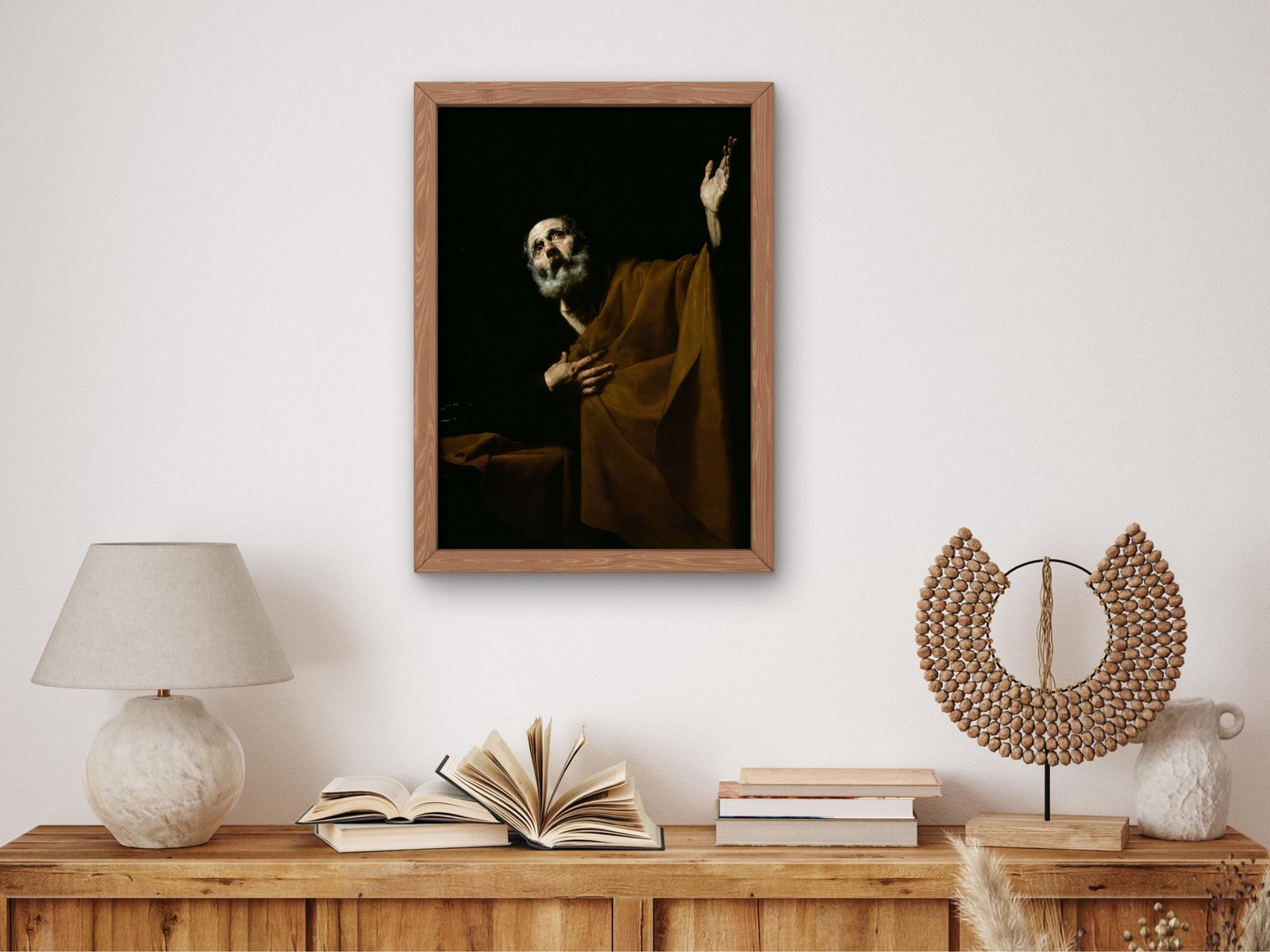 Saint Jerome in Penitence by El Greco, 1595, Baroque and Chiaroscuro fine art print