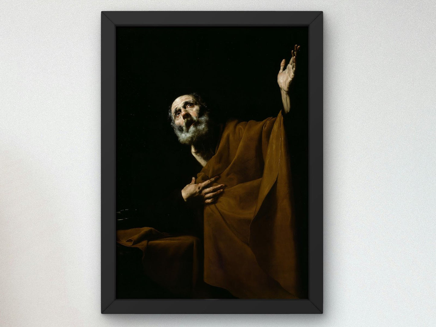 Saint Jerome in Penitence by El Greco, 1595, Baroque and Chiaroscuro fine art print