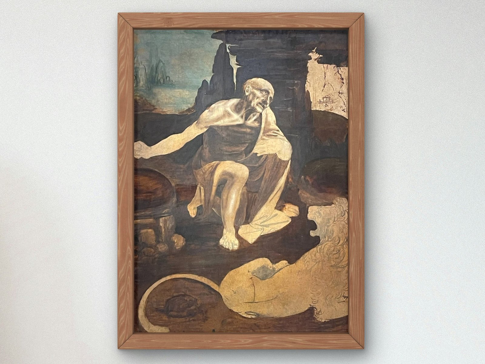 Saint Jerome in the Wilderness by Leonardo da Vinci, 1313, Renaissance, fine art print