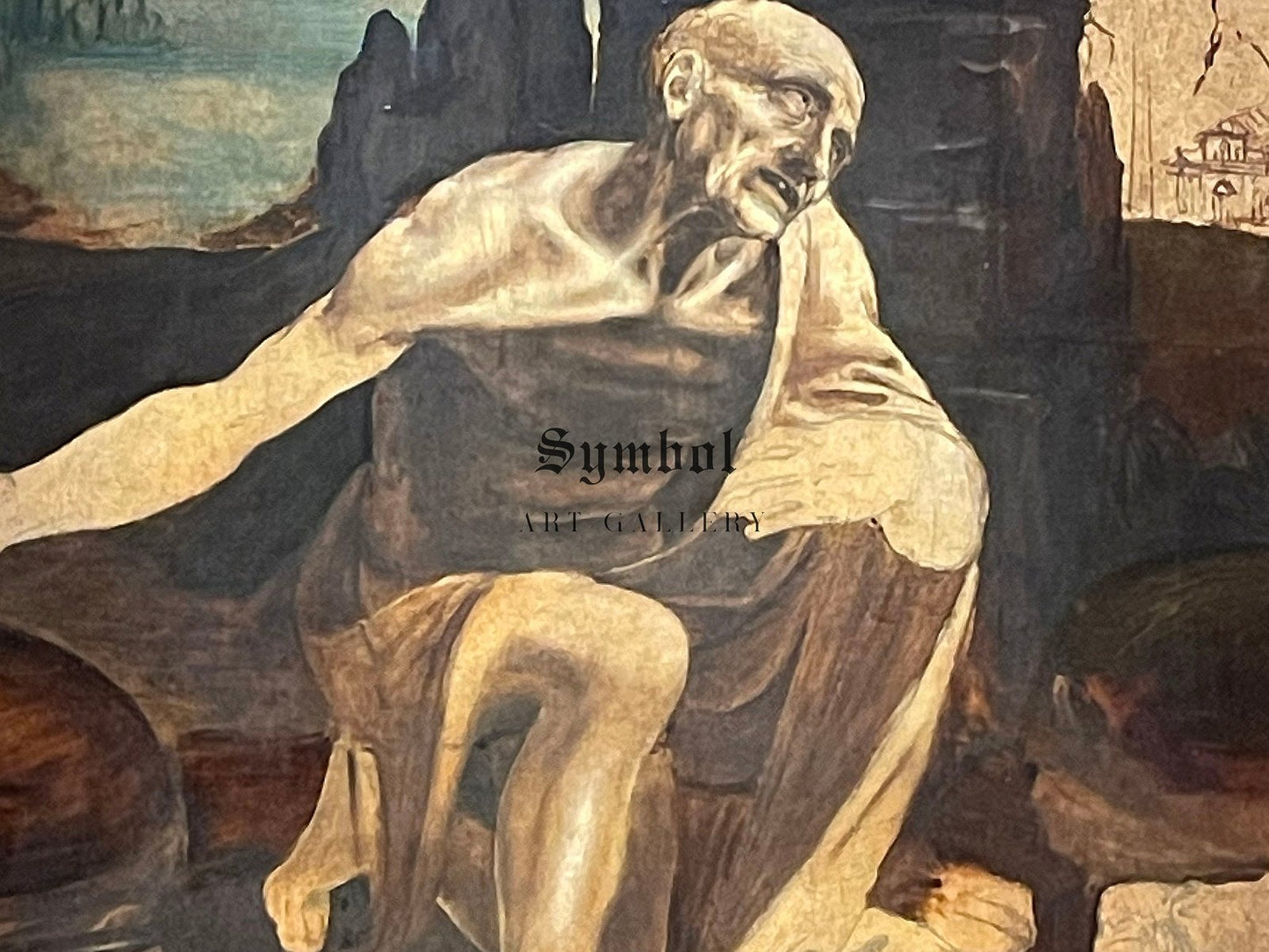 Saint Jerome in the Wilderness by Leonardo da Vinci, 1313, Renaissance, fine art print