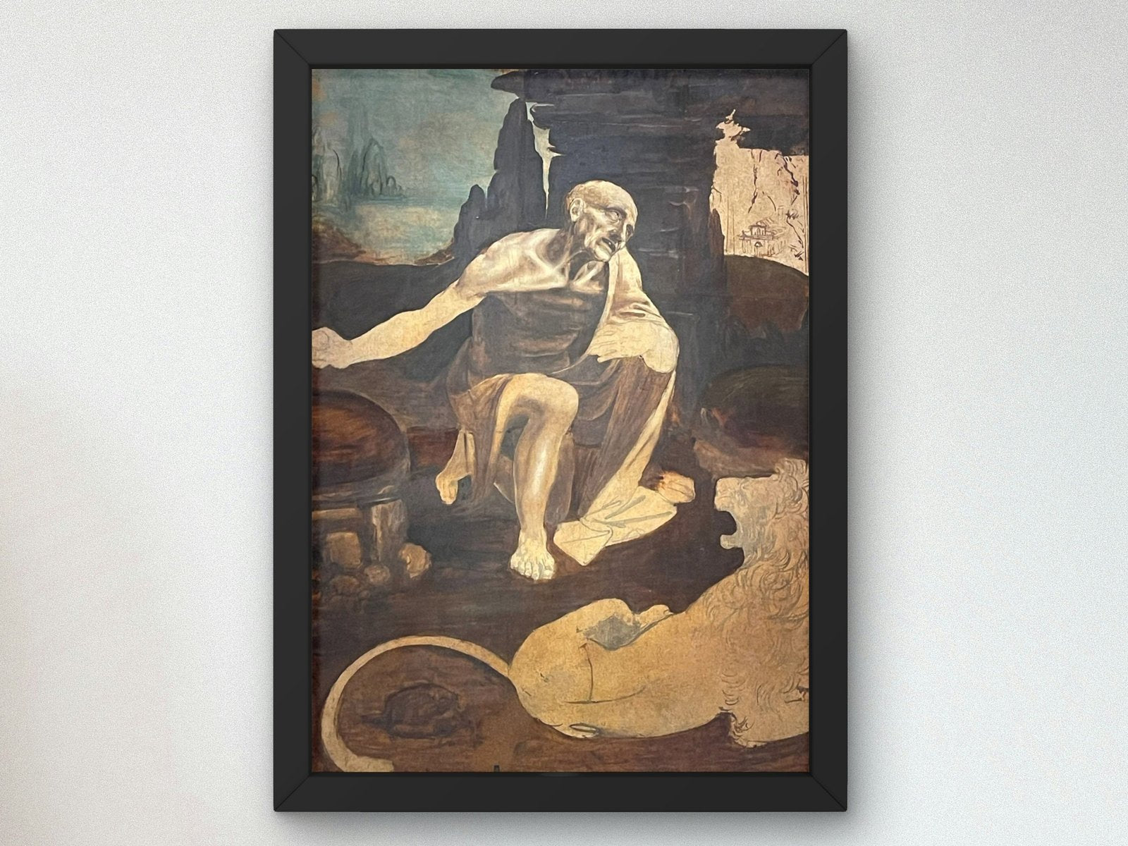 Saint Jerome in the Wilderness by Leonardo da Vinci, 1313, Renaissance, fine art print