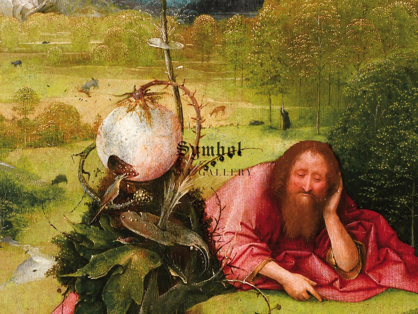 Saint John the Baptist in the Desert by Jérôme Bosch, 1490, Renaissance, fine art print