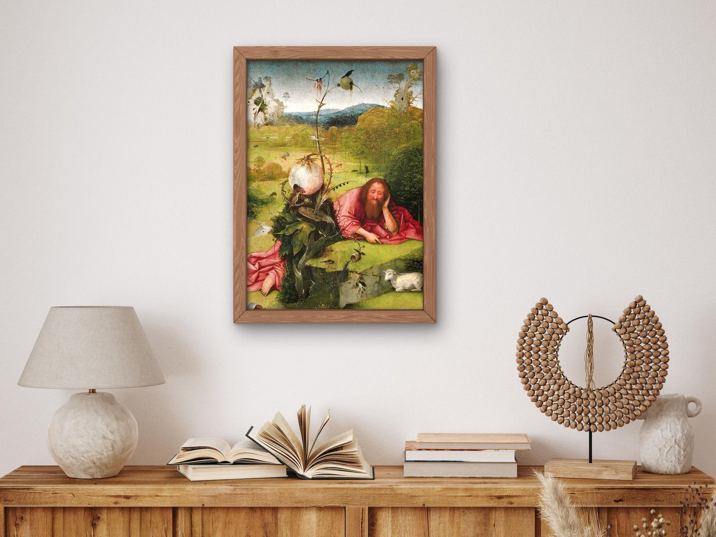 Saint John the Baptist in the Desert by Jérôme Bosch, 1490, Renaissance, fine art print