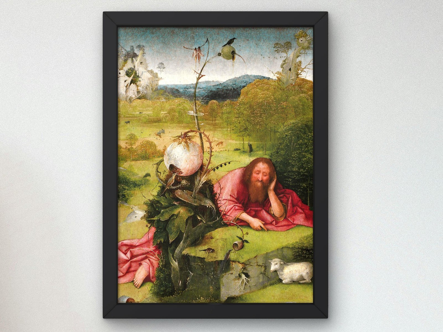 Saint John the Baptist in the Desert by Jérôme Bosch, 1490, Renaissance, fine art print