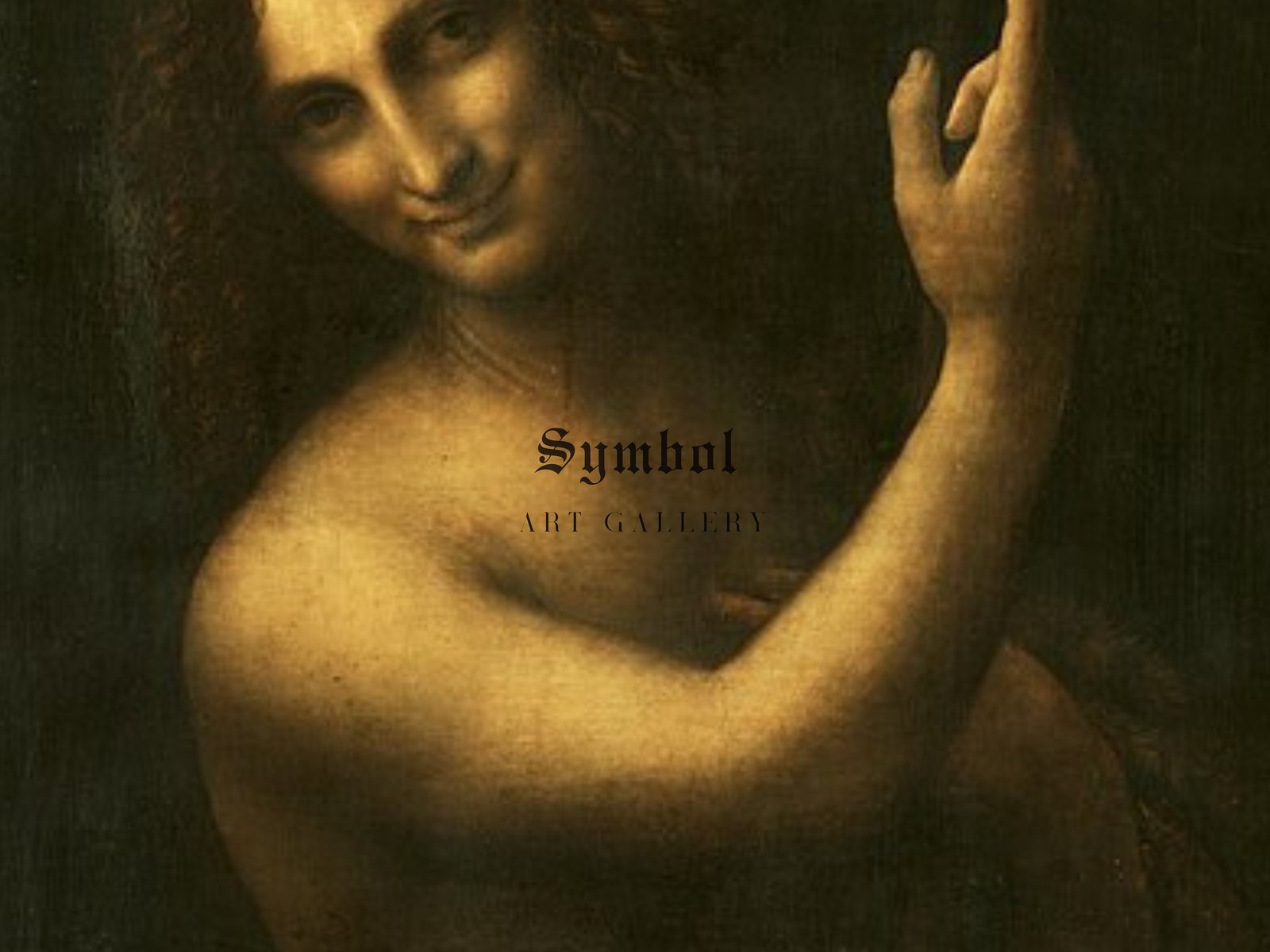 Saint John the Baptist by Leonardo da Vinci, 1513, Renaissance, fine art print
