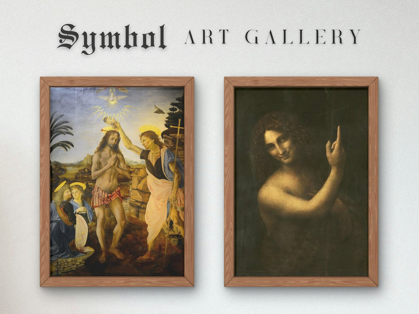Saint John the Baptist by Leonardo da Vinci, 1513, Renaissance, fine art print