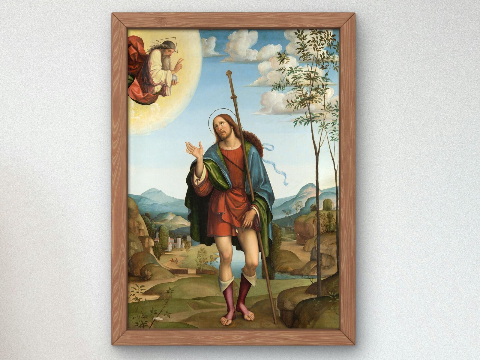 Saint Roch by Francesco Francia, 1502, Renaissance, fine art print