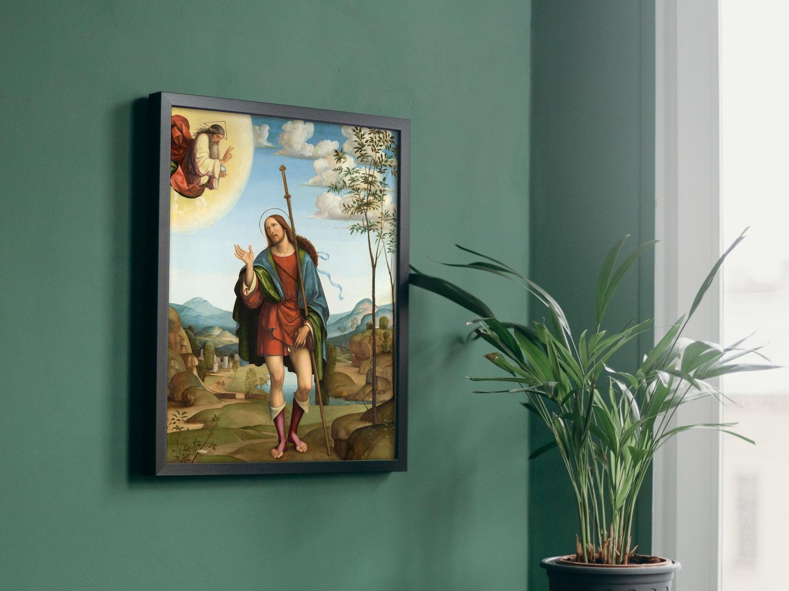 Saint Roch by Francesco Francia, 1502, Renaissance, fine art print