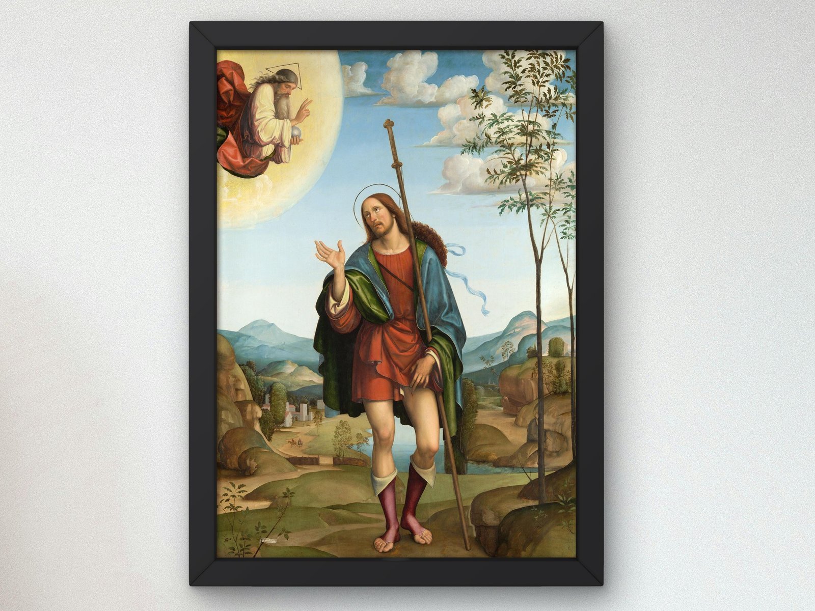 Saint Roch by Francesco Francia, 1502, Renaissance, fine art print