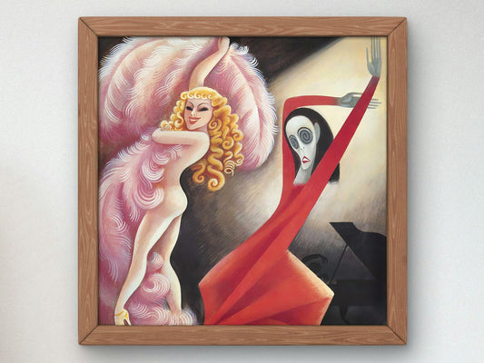 Sally Rand and Martha Graham by Miguel Covarrubias 1934, Art Deco and American Modernism, fine art print