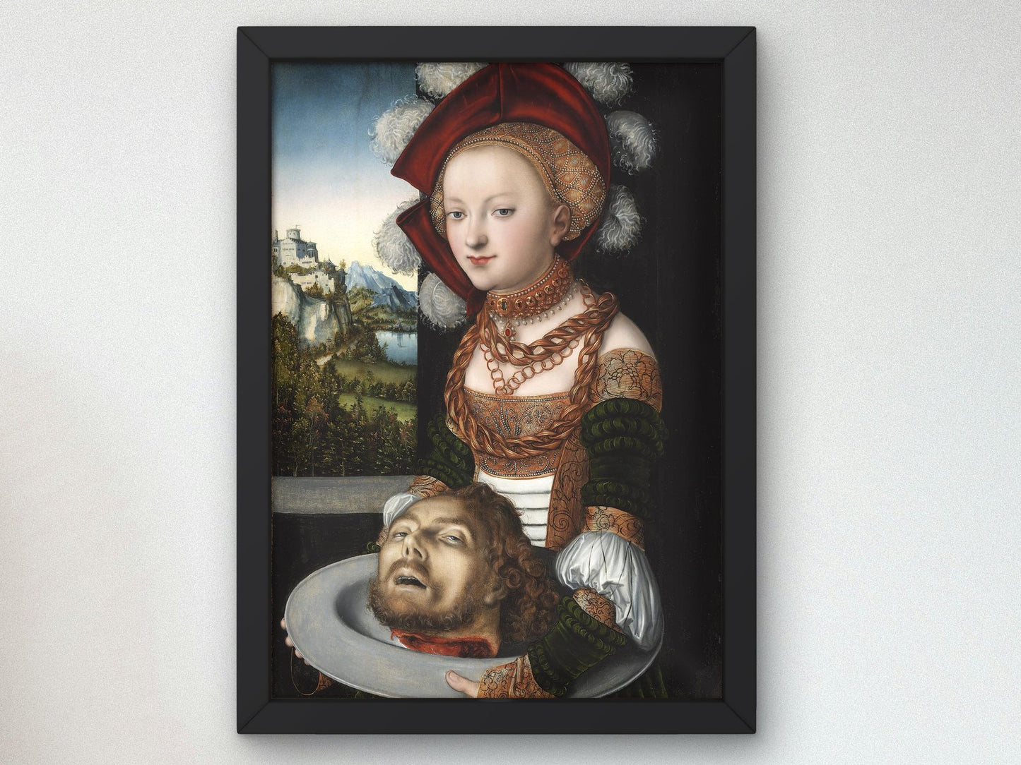 Salome with the Head of Saint John the Baptist by Lucas Cranach the Elder, 1530, Renaissance, fine art print