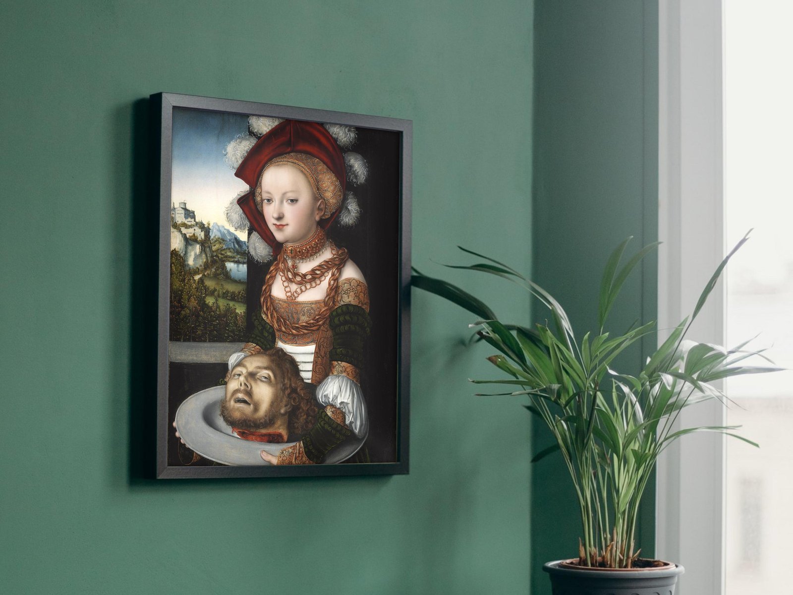 Salome with the Head of Saint John the Baptist by Lucas Cranach the Elder, 1530, Renaissance, fine art print
