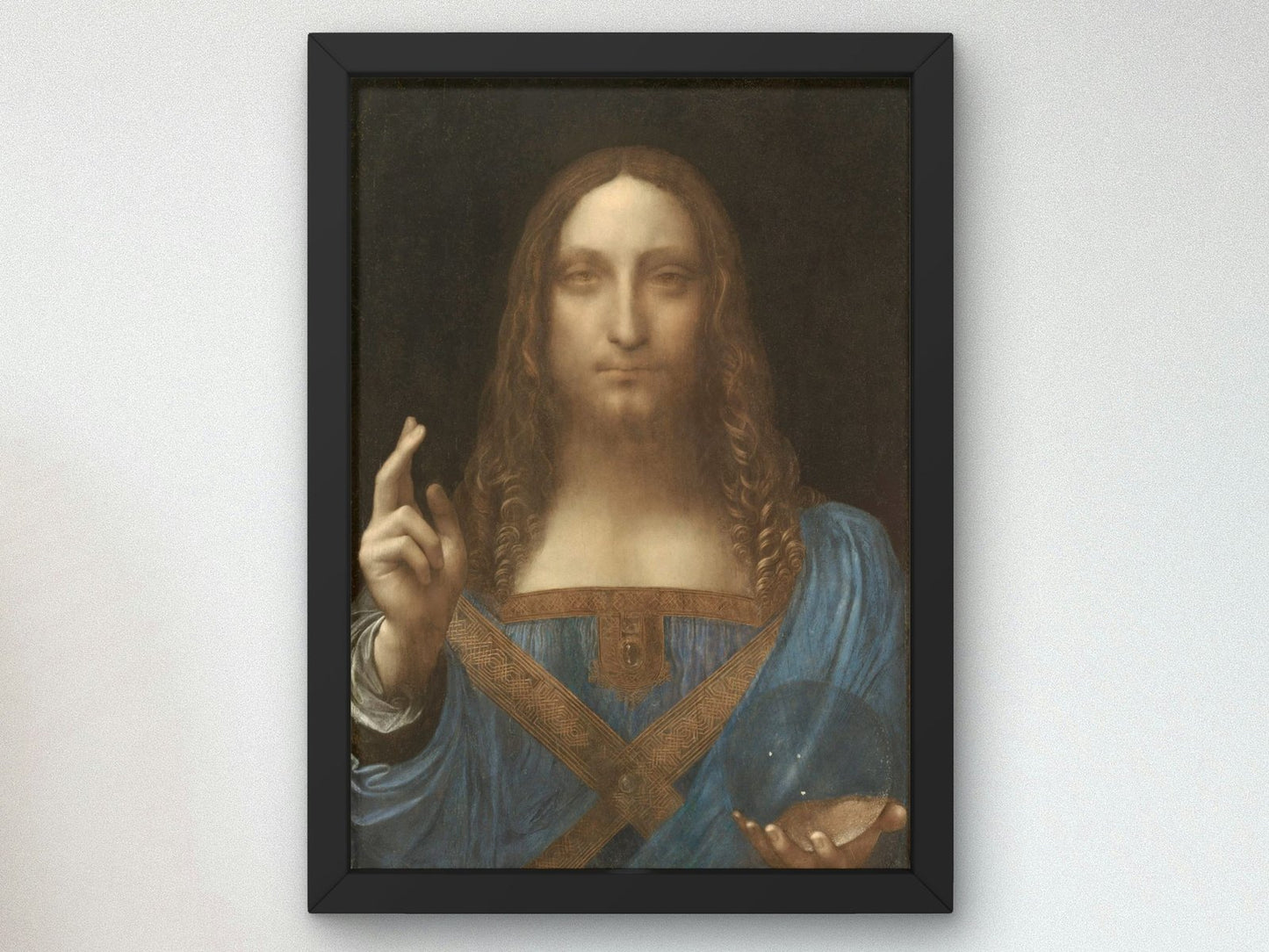 Salvator Mundi by Leonardo da Vinci, 1490, Renaissance, fine art print