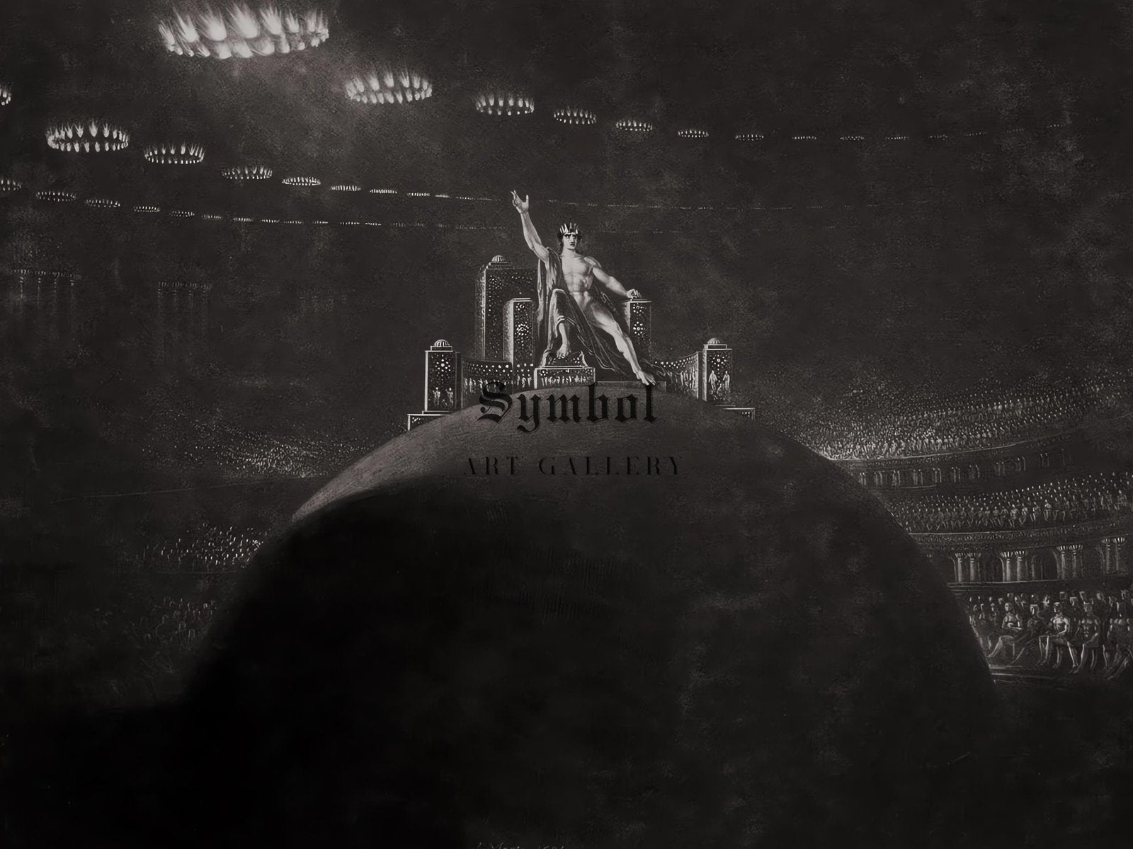 Satan Presiding at the Infernal Council by John Martin, 1827, Romanticism and Classical Landscapes, fine art print