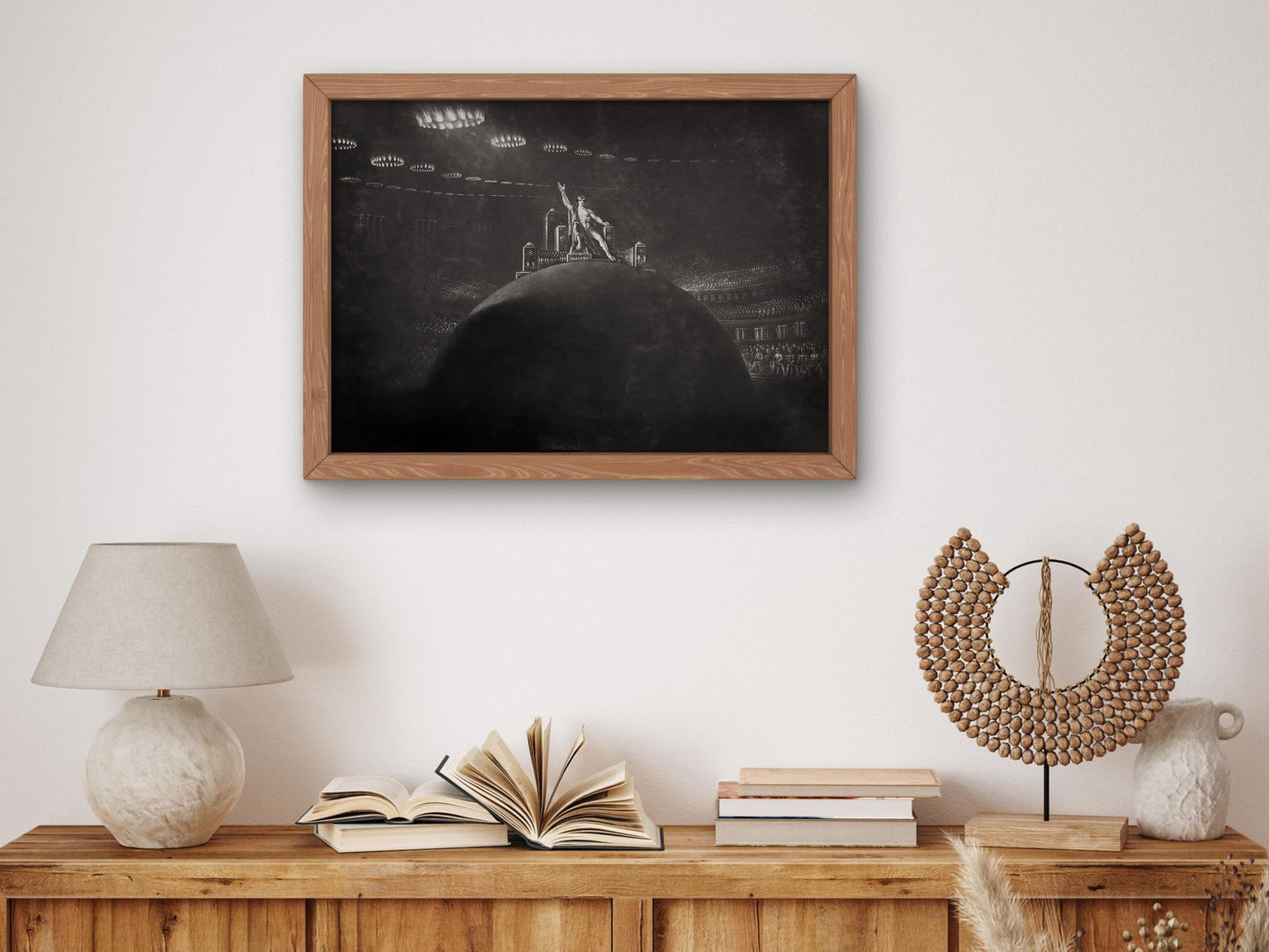 Satan Presiding at the Infernal Council by John Martin, 1827, Romanticism and Classical Landscapes, fine art print