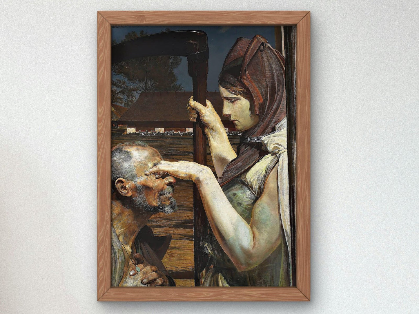 Scene of the Death of Jacek by Malczewski, 1902, Pre-Raphaelites and Symbolism, fine art print