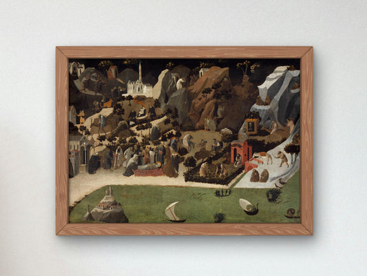Scenes from the Lives of the Early Fathers by Fra Angelico, Medieval and Byzantine Art, fine art print