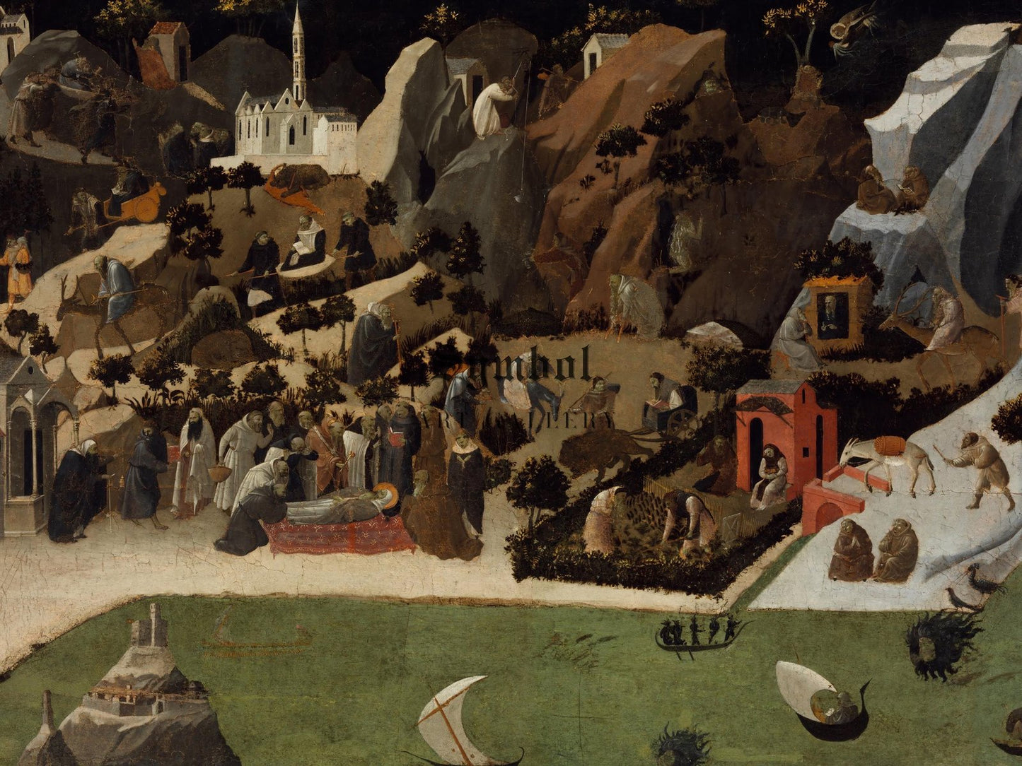 Scenes from the Lives of the Early Fathers by Fra Angelico, Medieval and Byzantine Art, fine art print