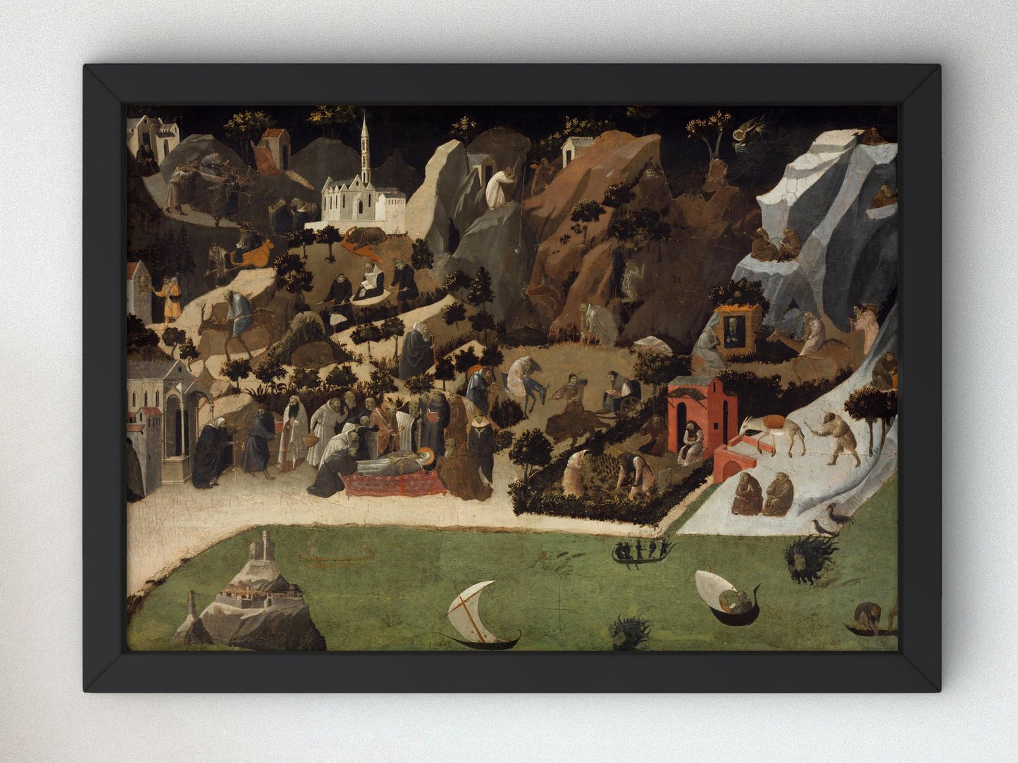 Scenes from the Lives of the Early Fathers by Fra Angelico, Medieval and Byzantine Art, fine art print